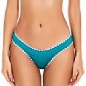 Lucky Brand Turquoise Bikini with White Trim